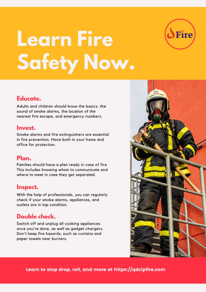 Firefighter Big Bright and Bold Fire Safety Poster